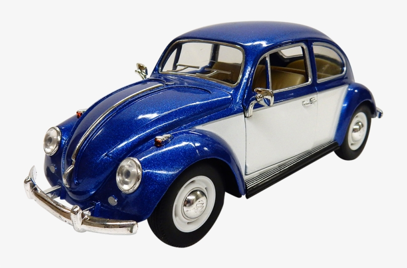 Blue White Volkswagen - Volkswagen Beetle, transparent png download