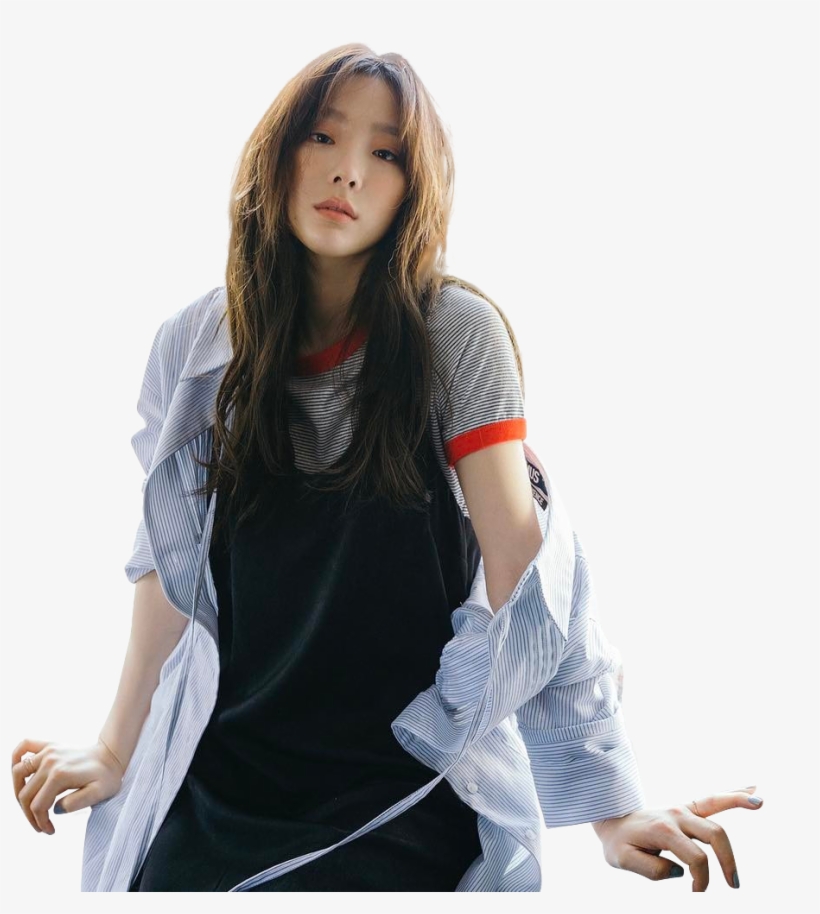 Taeyeon White And Black, transparent png download