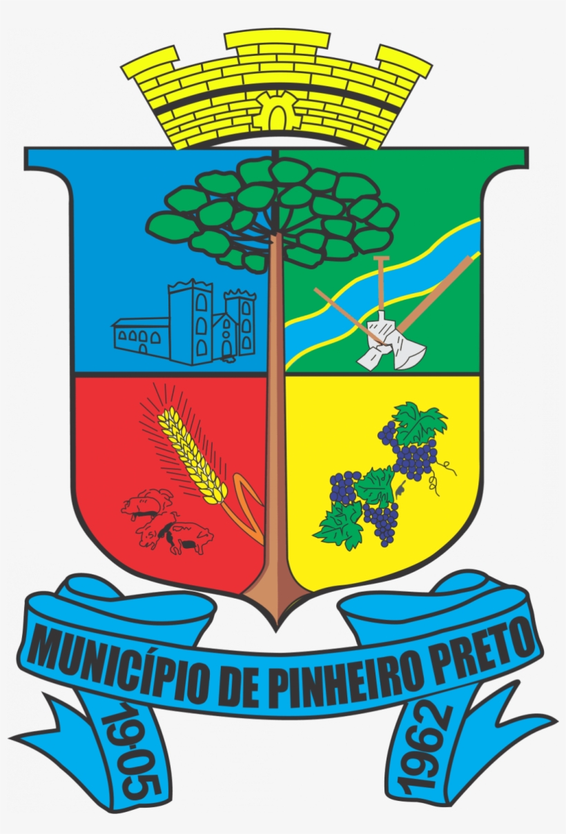 Bandeira Do Município - Brasão Pinheiro Preto, transparent png download