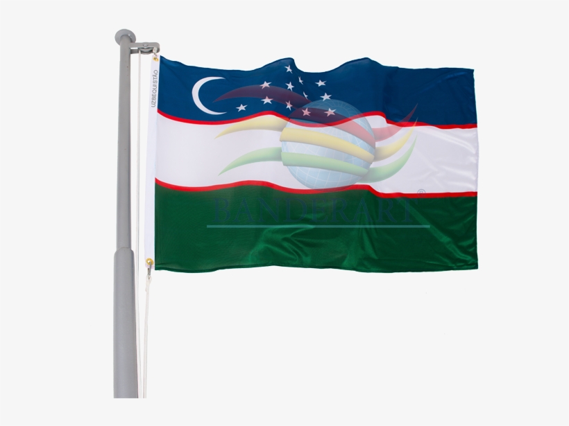Bandeira Do Uzbequistão - Flag, transparent png download