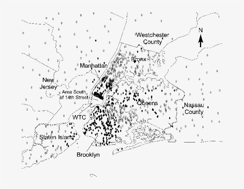 Residential Locations Of Survey Participants In Areas - Map, transparent png download