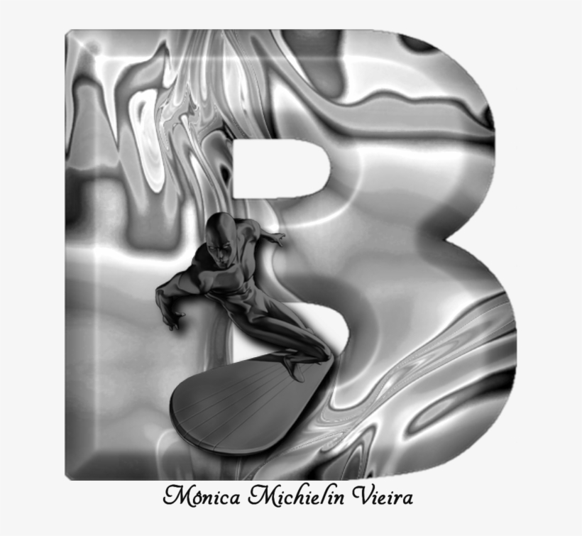 Alfabeto Surfista Prateado Png - Silver Surfer, transparent png download