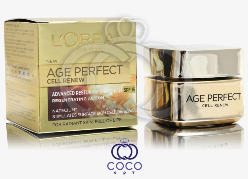Дневной Крем Для Лица Loreal Age Perfect Cell Renew - Cosmetics, transparent png download