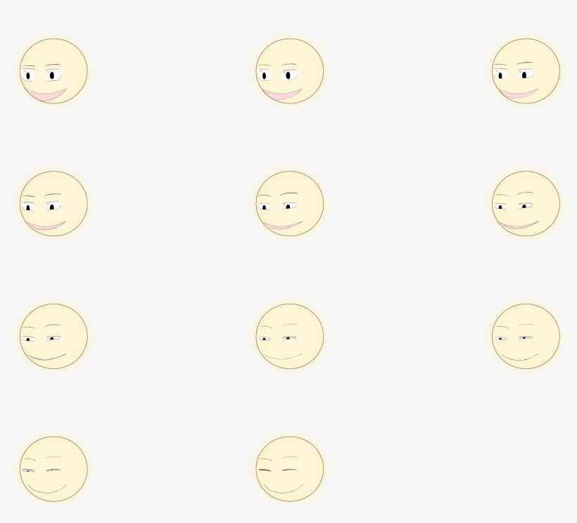 Moon Smiling 2 Spritesheet - Circle, transparent png download