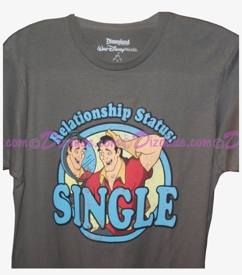 Disney Fantasyland Gaston's Relationship Status Single - Active Shirt, transparent png download