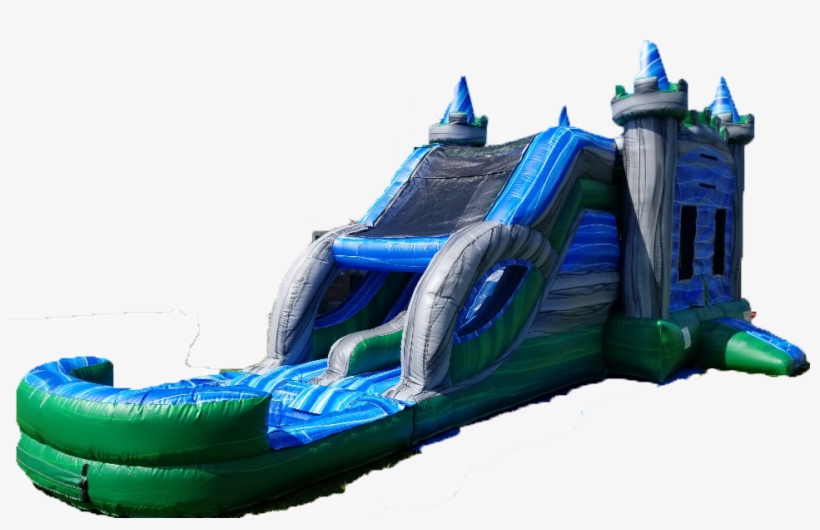 Emerald Castle Water Slide Combo - Inflatable, transparent png download