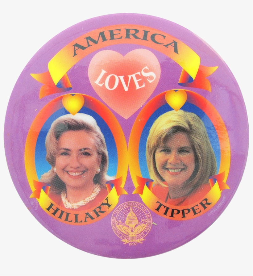 America Loves Hillary And Tipper Political Button Museum - Totenkopf Animation, transparent png download