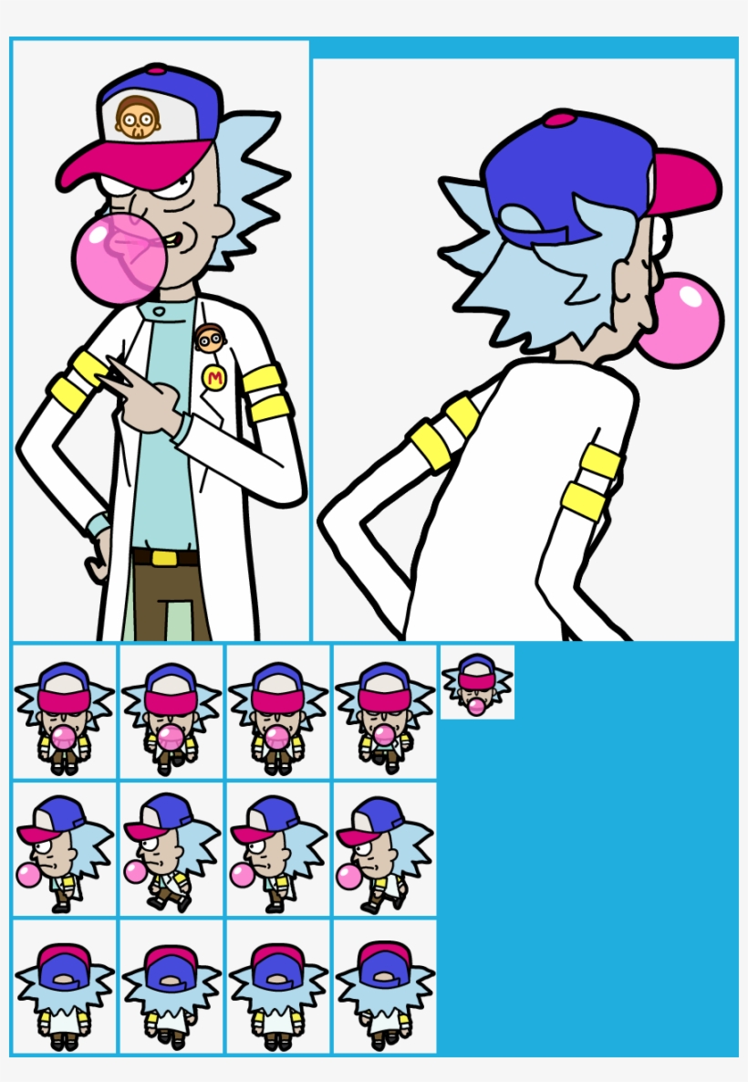 Bubble Gum Rick - Pocket Mortys Bubble Gum Rick, transparent png download