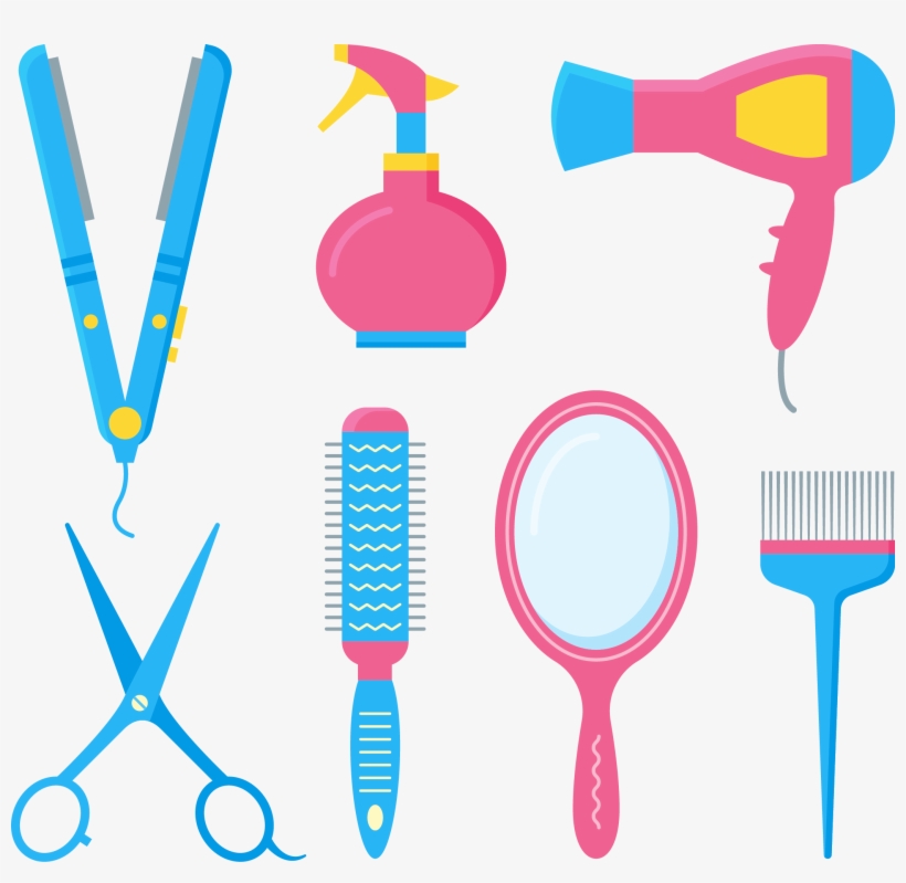 Comb Hairdresser Barbershop Hair Dryer Hairbrush - Transparent Background Hairbrush Clipart, transparent png download