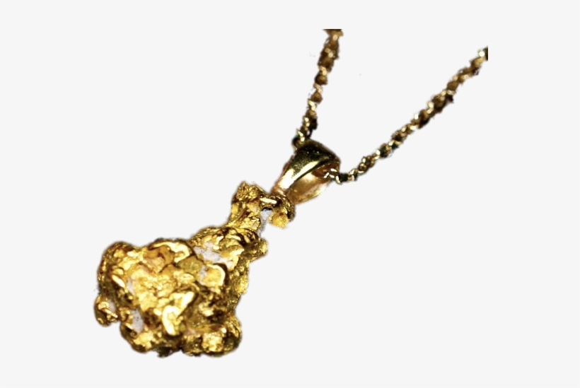 Gold Nugget Necklace Pendant - Locket, transparent png download