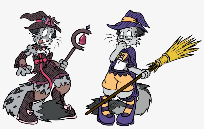 Halloween Witches By Virmir & Bluedragon62 - Cartoon, transparent png download
