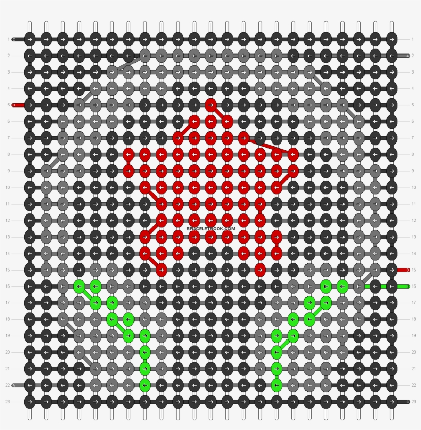 Alpha Pattern - Pattern Template Friendship Bracelet, transparent png download