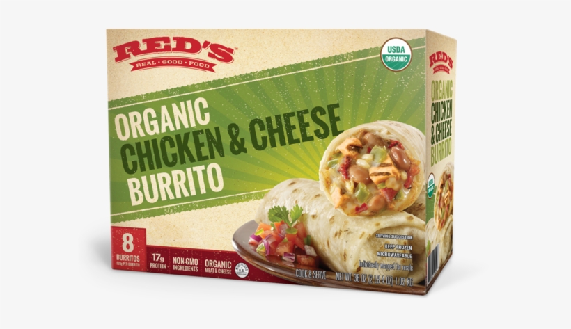 Red's All Natural Organic Chicken Burrito - Organic Bean And Cheese Burrito Costco, transparent png download