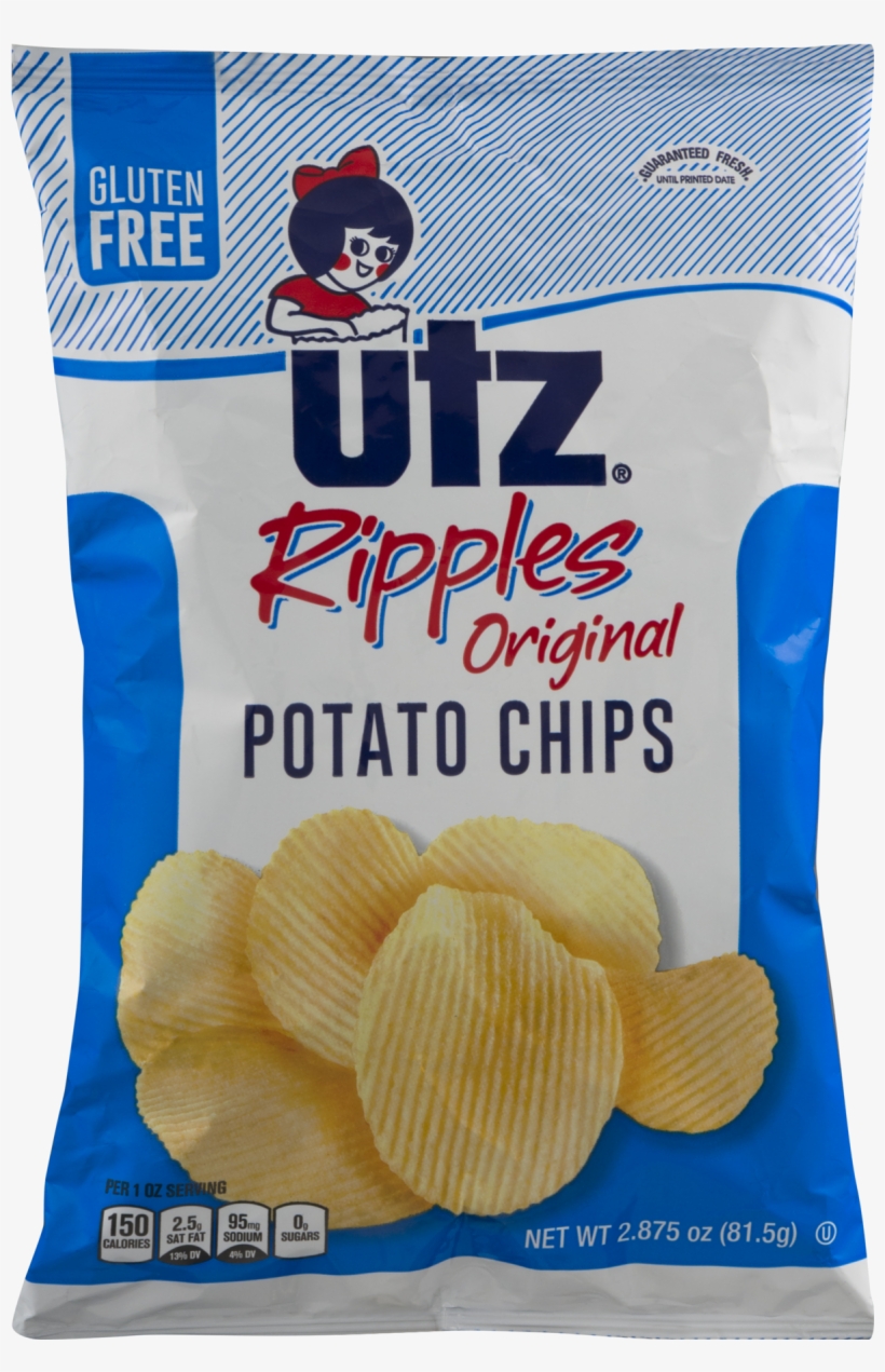 Utz Potato Chips, Ripples Original - Utz Ripple Chips, transparent png download