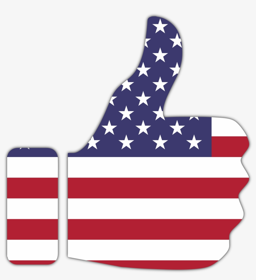 This Free Icons Png Design Of Thumbs Up American Flag, transparent png download