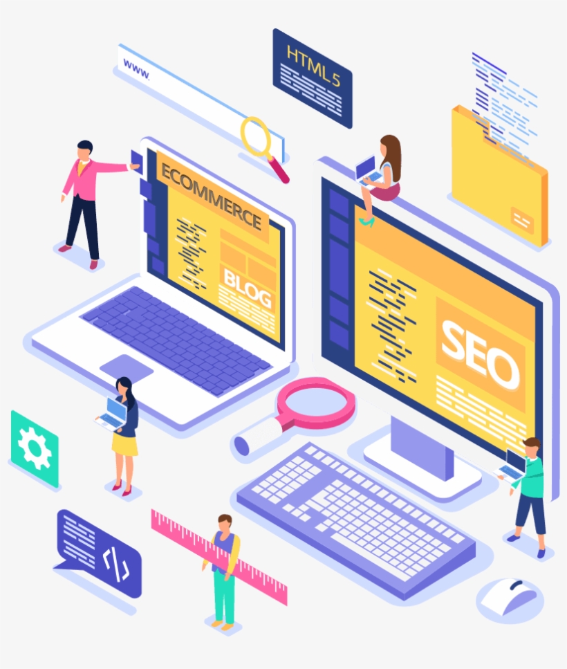 Website Isometric Flat Design, transparent png download