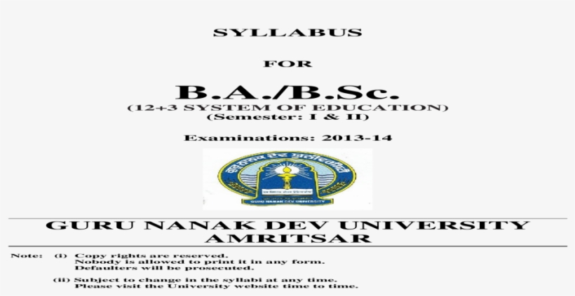 Guru Nanak Dev University Degree 2017, transparent png download