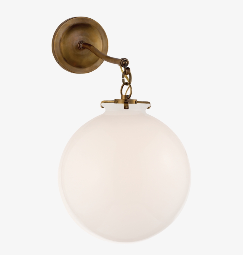 Katie Large Globe Sconce In Hand-rubbed Antique - Lampshade, transparent png download