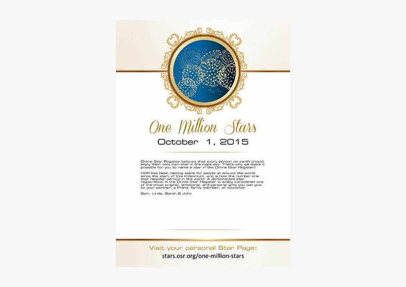 Your Personal Message - Personalised Message For A Star, transparent png download