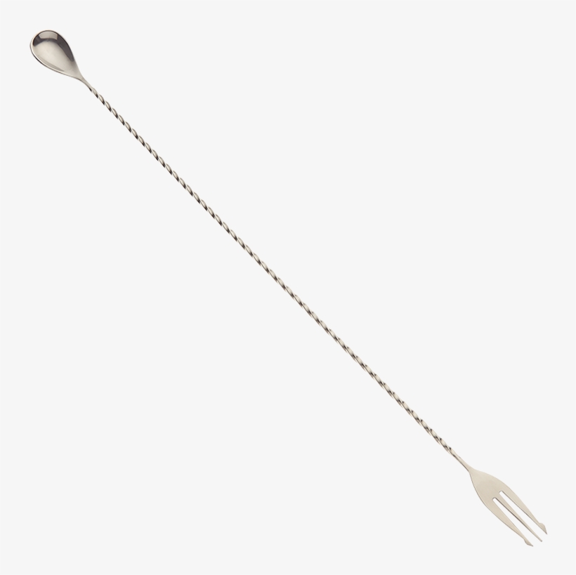 19 5/8" Bar Spoon With Fork End Stainless Steel Barfly® - Spoon, transparent png download