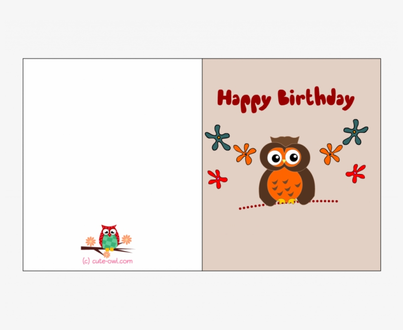 Happy Birthday Owl Card Probably Outrageous Ideal Birthday - Birthday Card Printable Owls, transparent png download