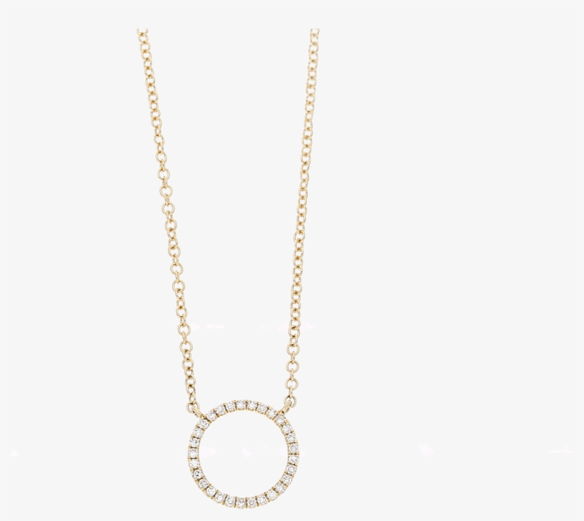 Eclipse 14ct Yellow Gold Diamond Set Circular Necklace - Pendant, transparent png download
