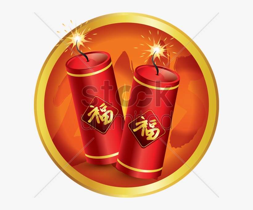 Chinese New Year Fire Crackers V矢量图形, transparent png download