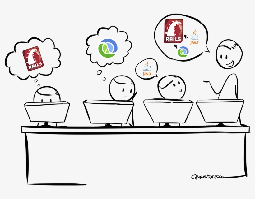 Rails Clojure And Java - Cartoon, transparent png download