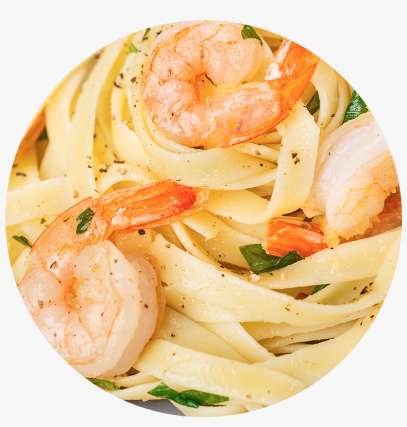 Seafood Fettuccini, $17 - Macarrão Talharim Com Camarão, transparent png download