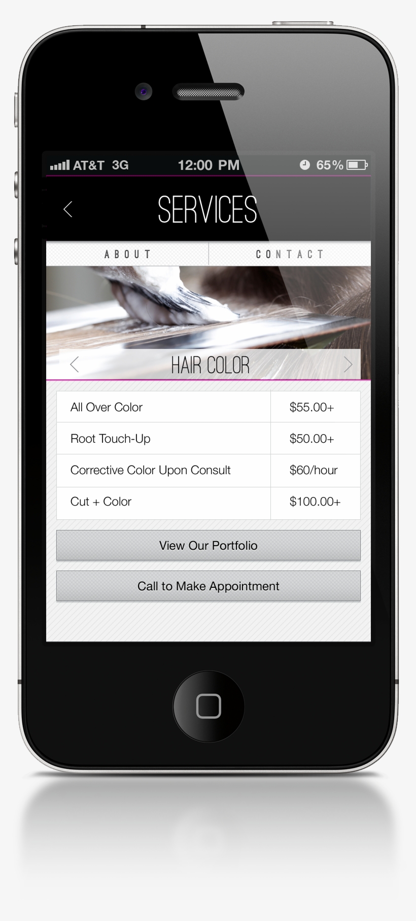 Hair Salon App - Iphone 4, transparent png download