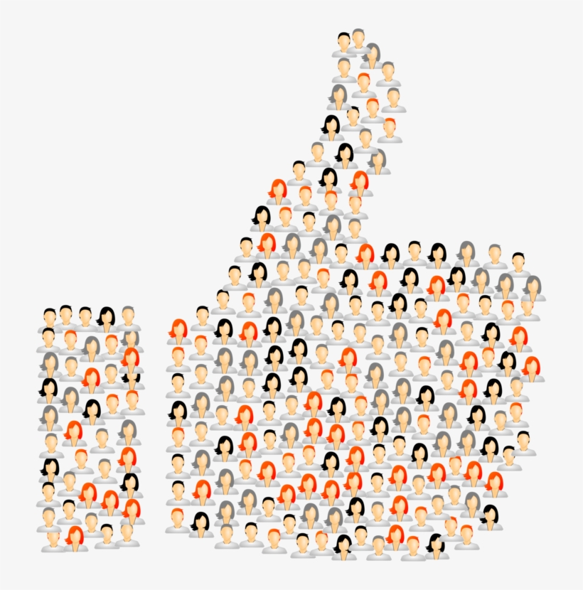 Social Media Thumb Signal Computer Icons Download Advertising - People Thumbs Up Png Vector, transparent png download
