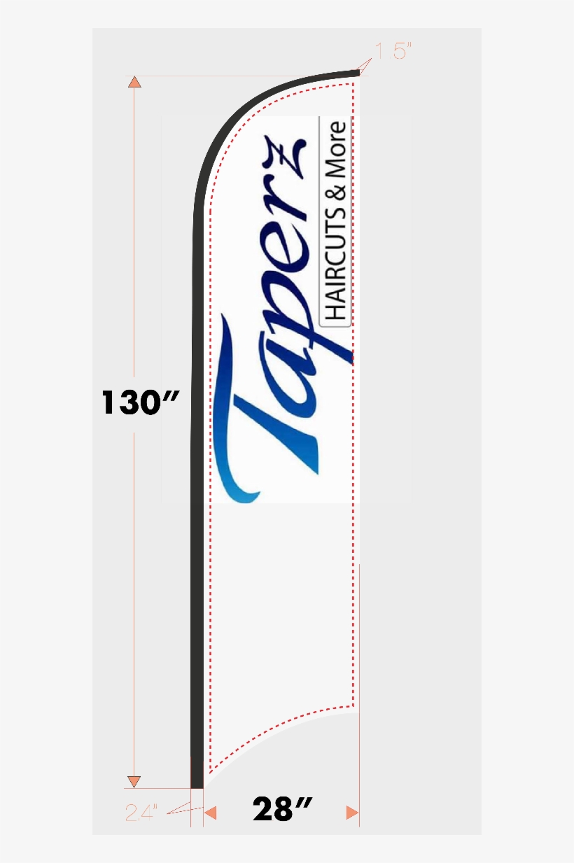 Custom Feather Flag, Single Sided, Concave Cut - Dapeng Subdistrict, transparent png download