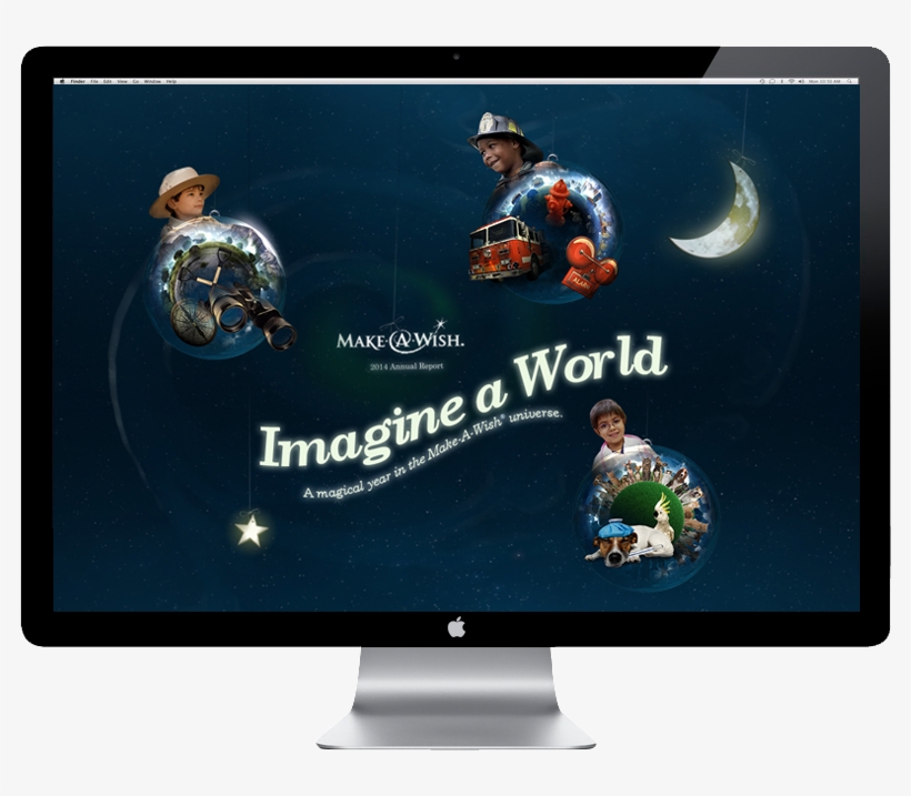 Make A Wish Digital Annual Report - Led-backlit Lcd Display, transparent png download