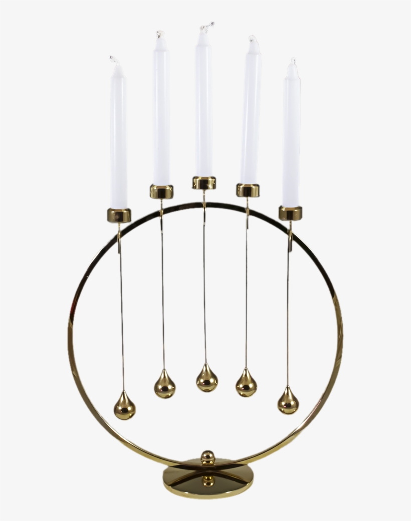 Danish Design 24 K Gold-plated Advent Wreath/candleholder - Brass, transparent png download