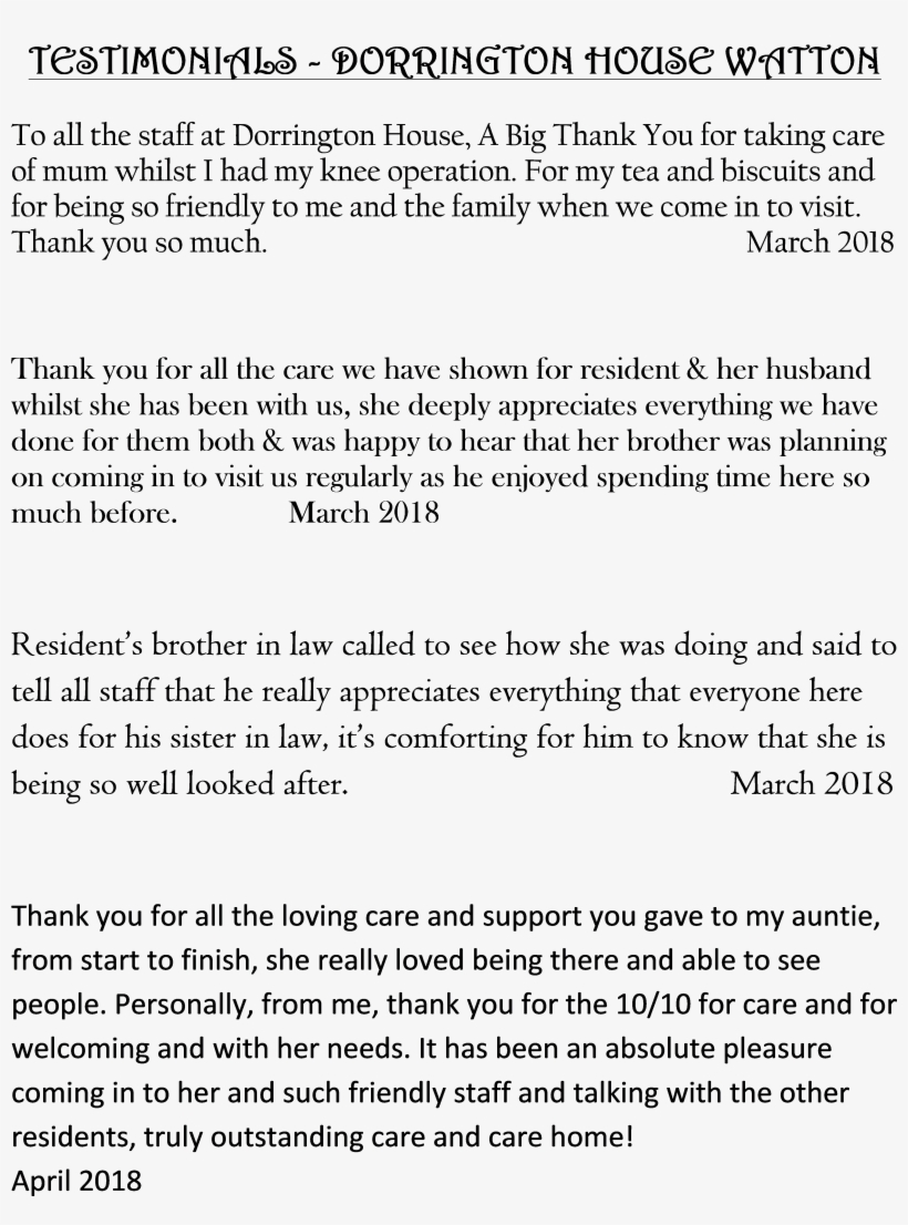 Recent Events At Dorrington House Watton - Document, transparent png download