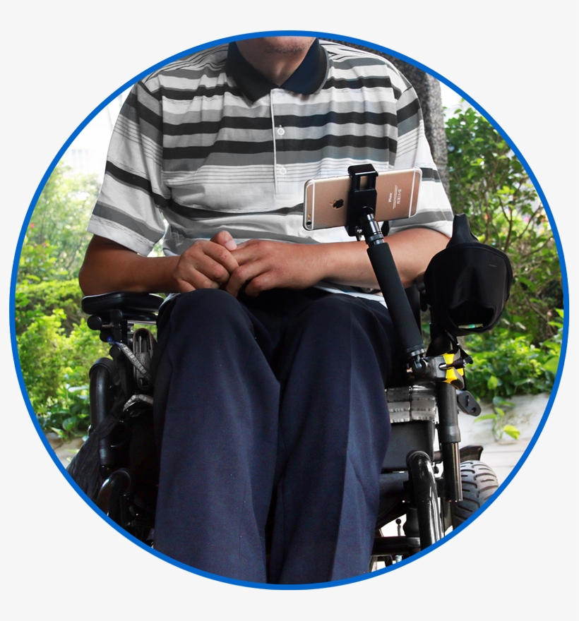 Man Powered Wheelchair's Best Helper - Wheelchair Holder For Iphone, transparent png download