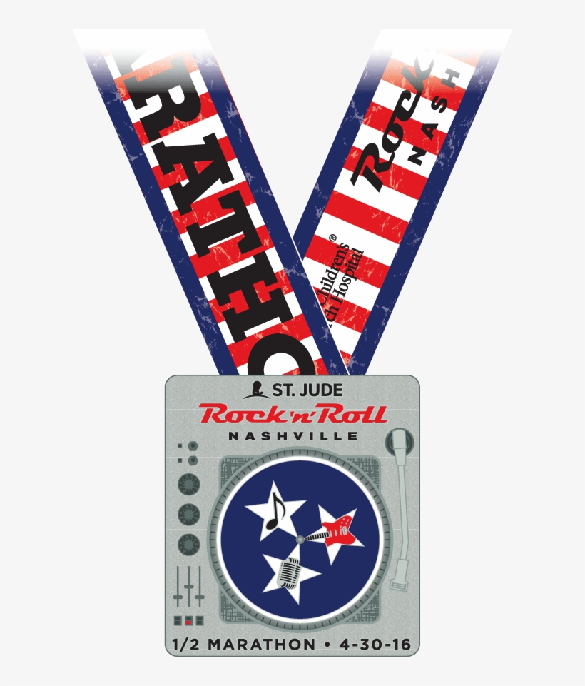 Rock 'n' Roll Nashville Medal - Rock N Roll Nashville Half Marathon Medal, transparent png download