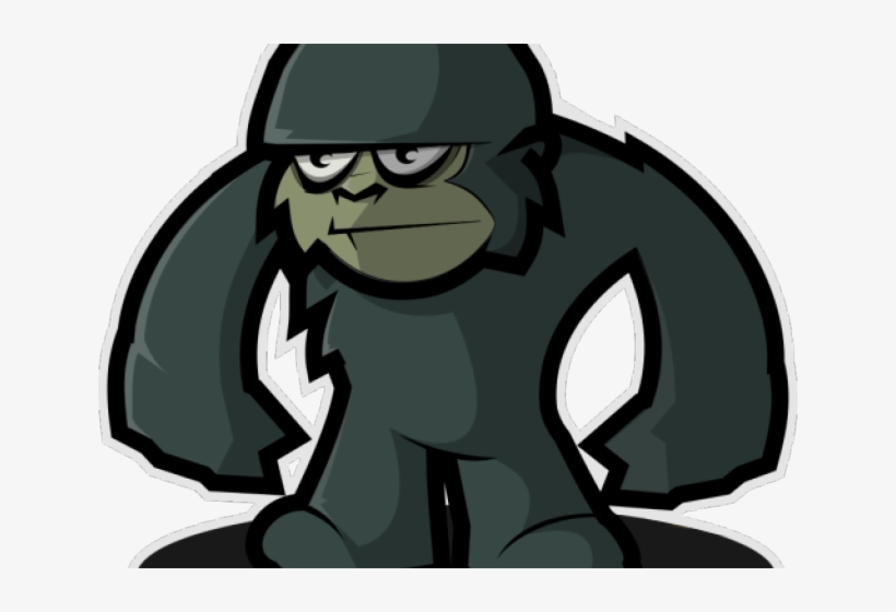 Gorilla Clipart Real - Cartoon Harambe, transparent png download