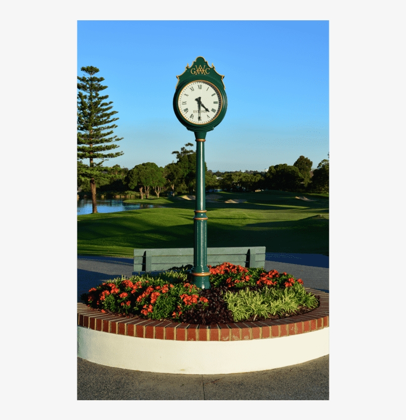 Golf Course Street Clock - Street Clock Golf Course, transparent png download