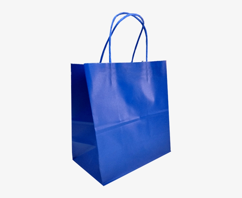Bolsa De Papel Para Regalo Con Agarrador De Color - Bolsa De Regalo Azul, transparent png download
