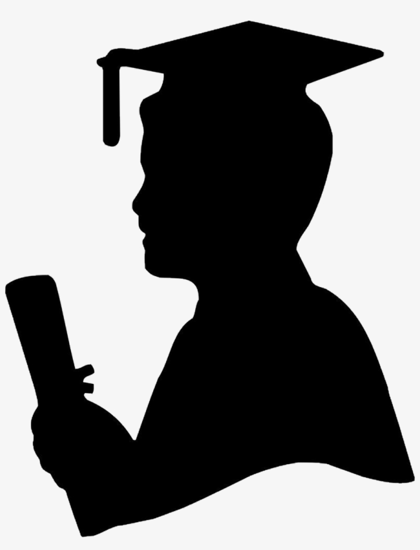 #graduation #boy #freetoedit - Silueta De Hombre Graduado, transparent png download
