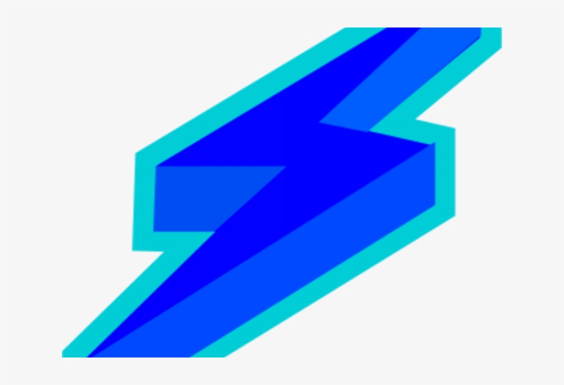 Electricity Clipart Lightning Strike - Blue Lightning Bolt Png Transparent, transparent png download