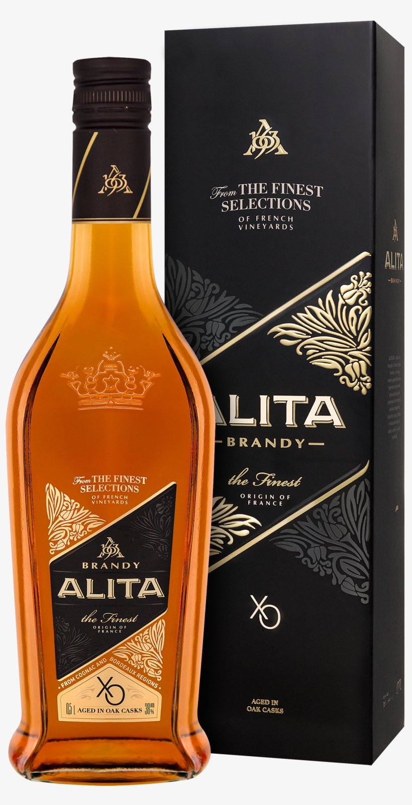 Gift Box Design For Alita Xo Brandy Vodka Bottle, Whiskey - Alita Brandy Xo, transparent png download