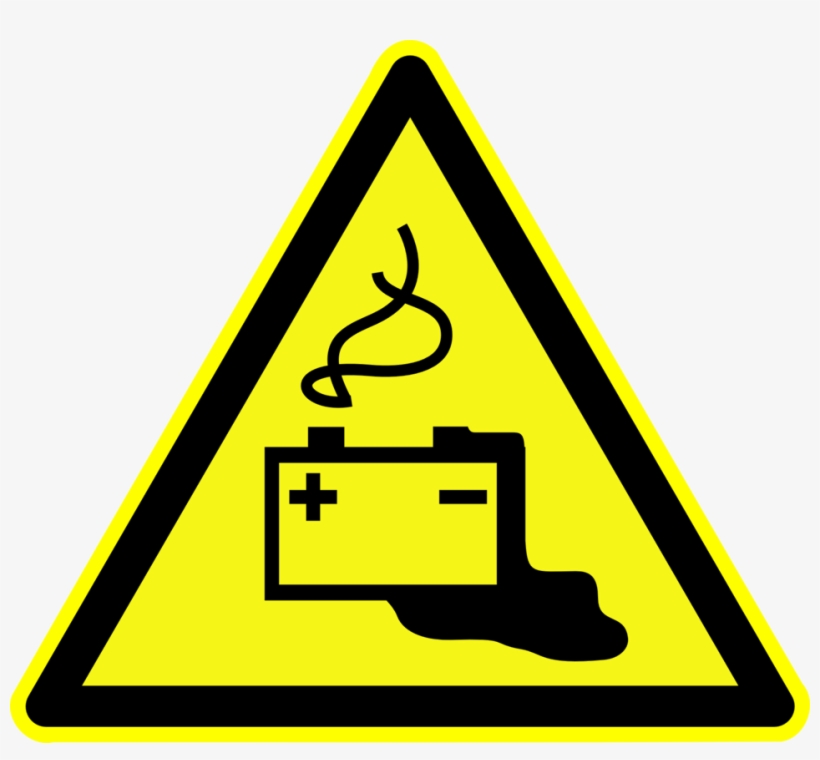 Warnung Vor Gefahren Durch Batterien, Warnzeichen D - Warnung Vor Gefahren Durch Batterien, transparent png download