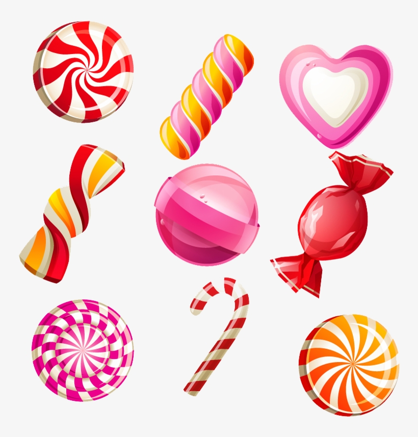 Png Stock Bonbon Bear Candy Sweetness Colored Pattern - 9 Lollipops Clipart, transparent png download