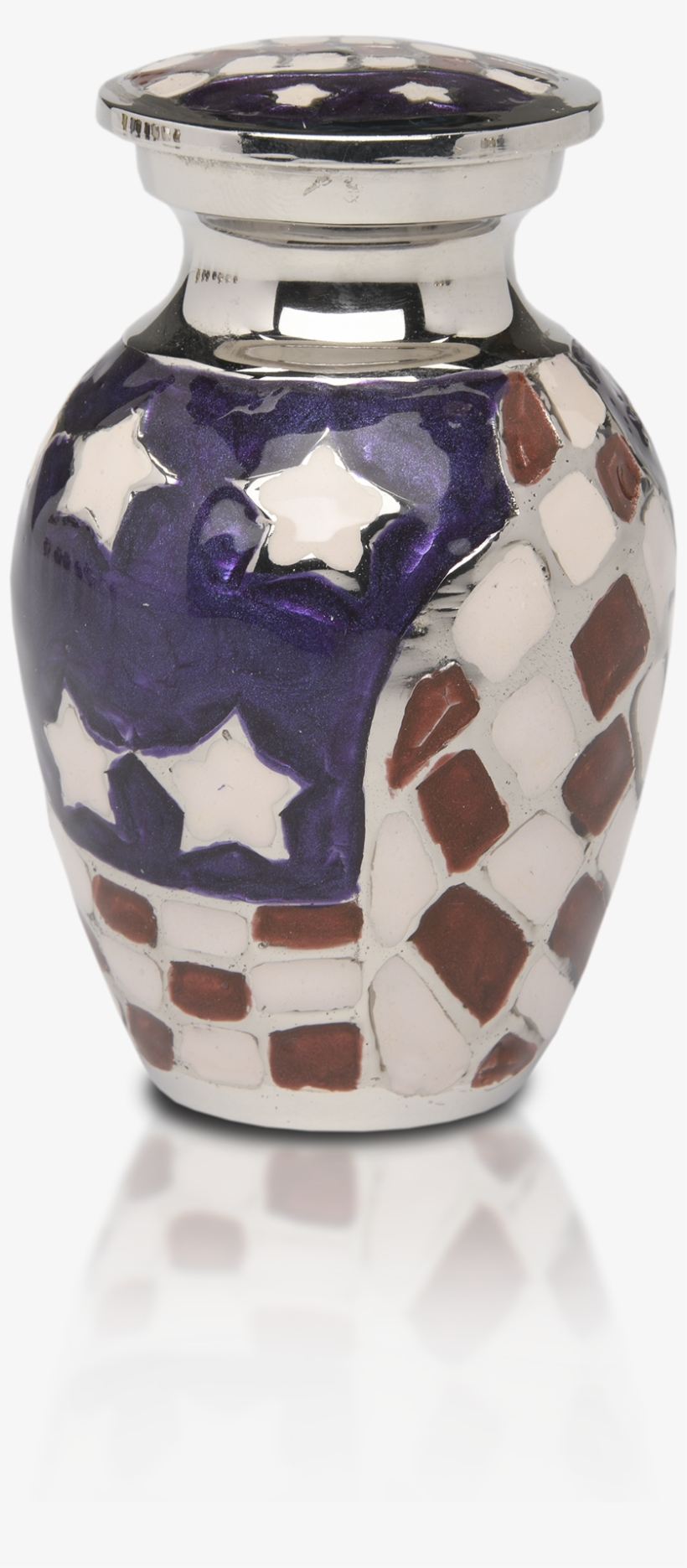 Patriotic Red, White & Blue American Flag Cremation - Vase, transparent png download