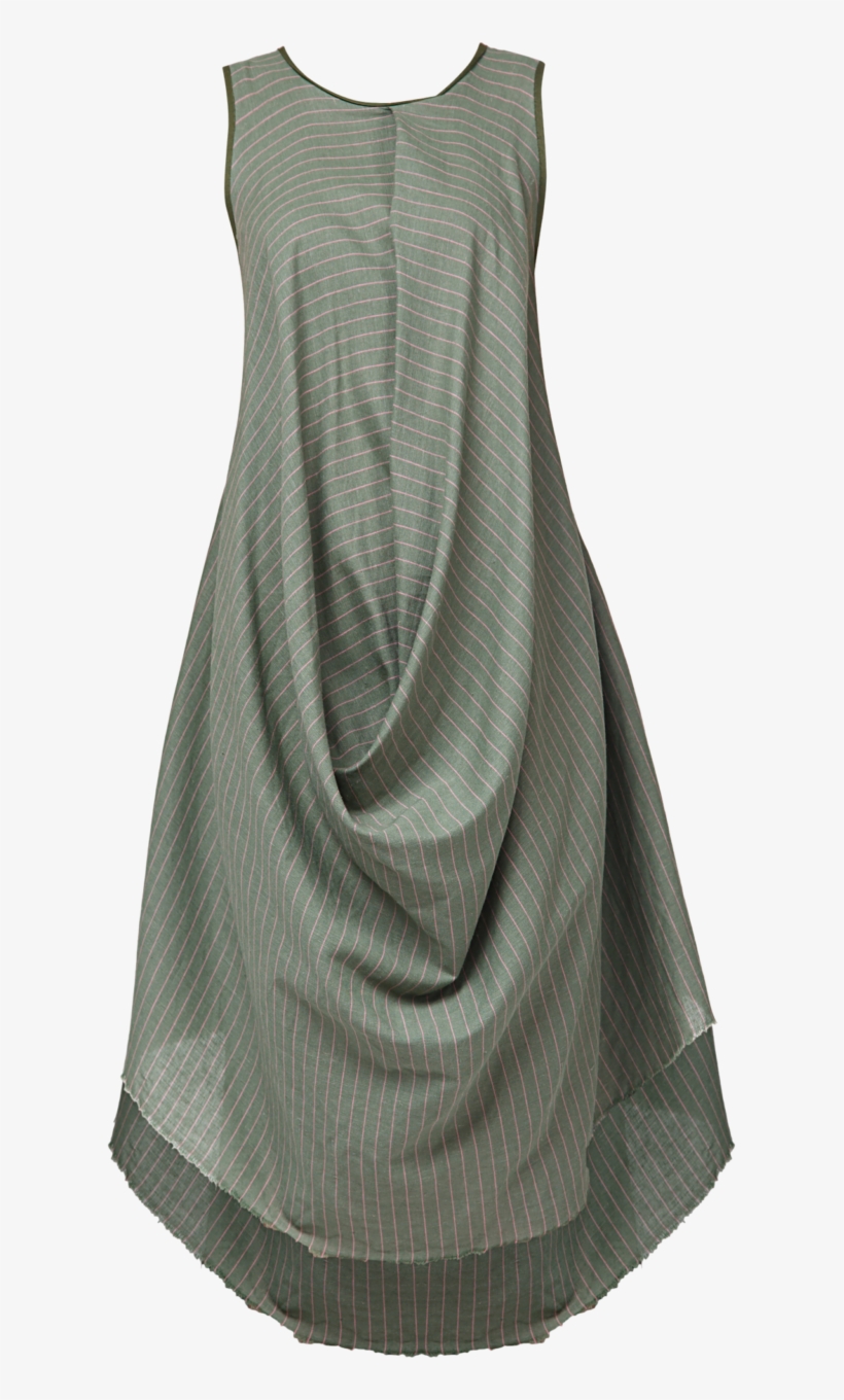 Pinstripe Draped Dress - Cocktail Dress, transparent png download