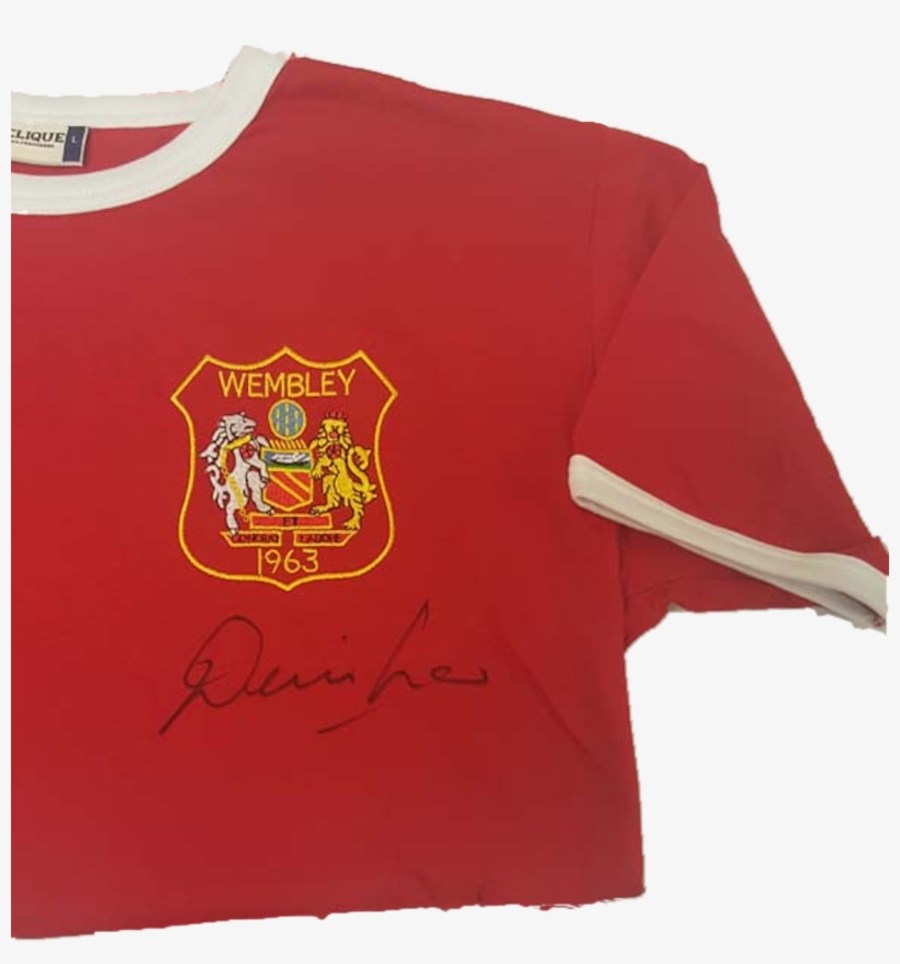 Denis Law Manchester United 1963 Fa Cup Final Signed - Long-sleeved T-shirt, transparent png download