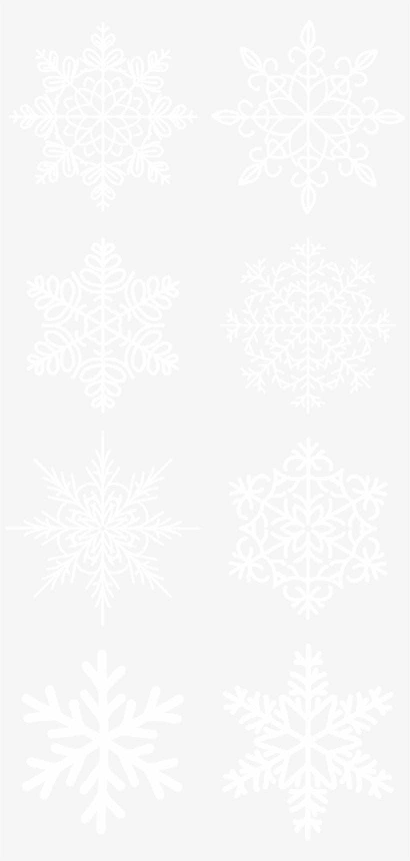 Snowflakes Decorative Png Clip Art Image Gallery Yopriceville - Silhouette Snowflake Vector, transparent png download