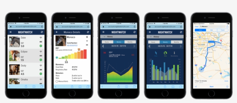 Historical Data Shown Via The Nightwatch® Web App On - Iphone, transparent png download